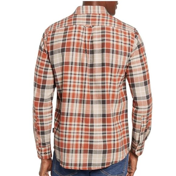Men's NWT Eddie Bauer Long Sleeve‎ Button Up Plaid Flannel Shirt Size Small - Picture 2 of 8